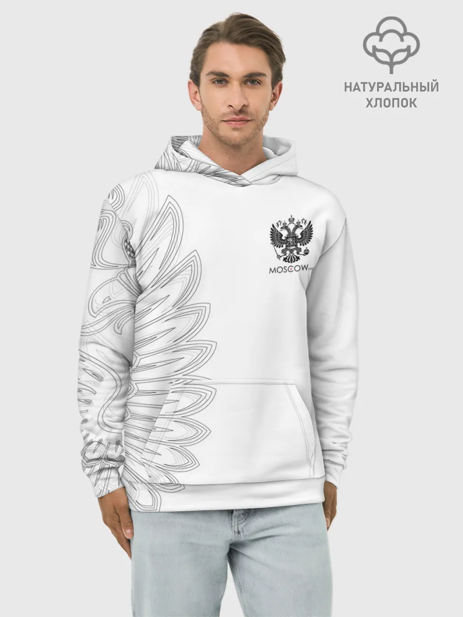 Худи мужской база хлопок / Russia | MSKSide Colorless
