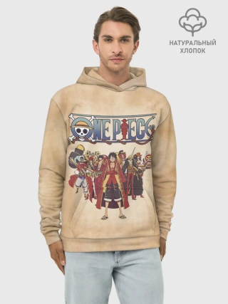 Худи мужской база хлопок / Персонажи One Piece. Большой куш