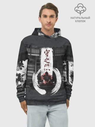 Худи мужской база хлопок / Самурай | Призрак Цусимы