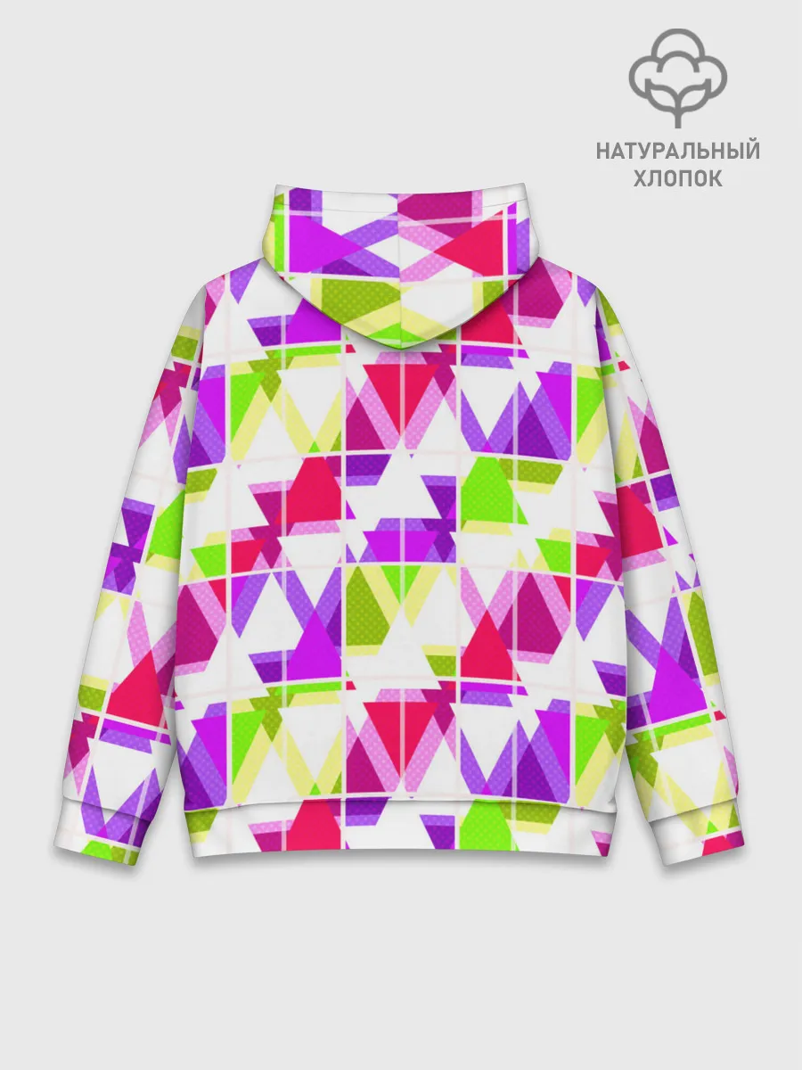 Худи мужской база хлопок / Абстрактный яркий узор