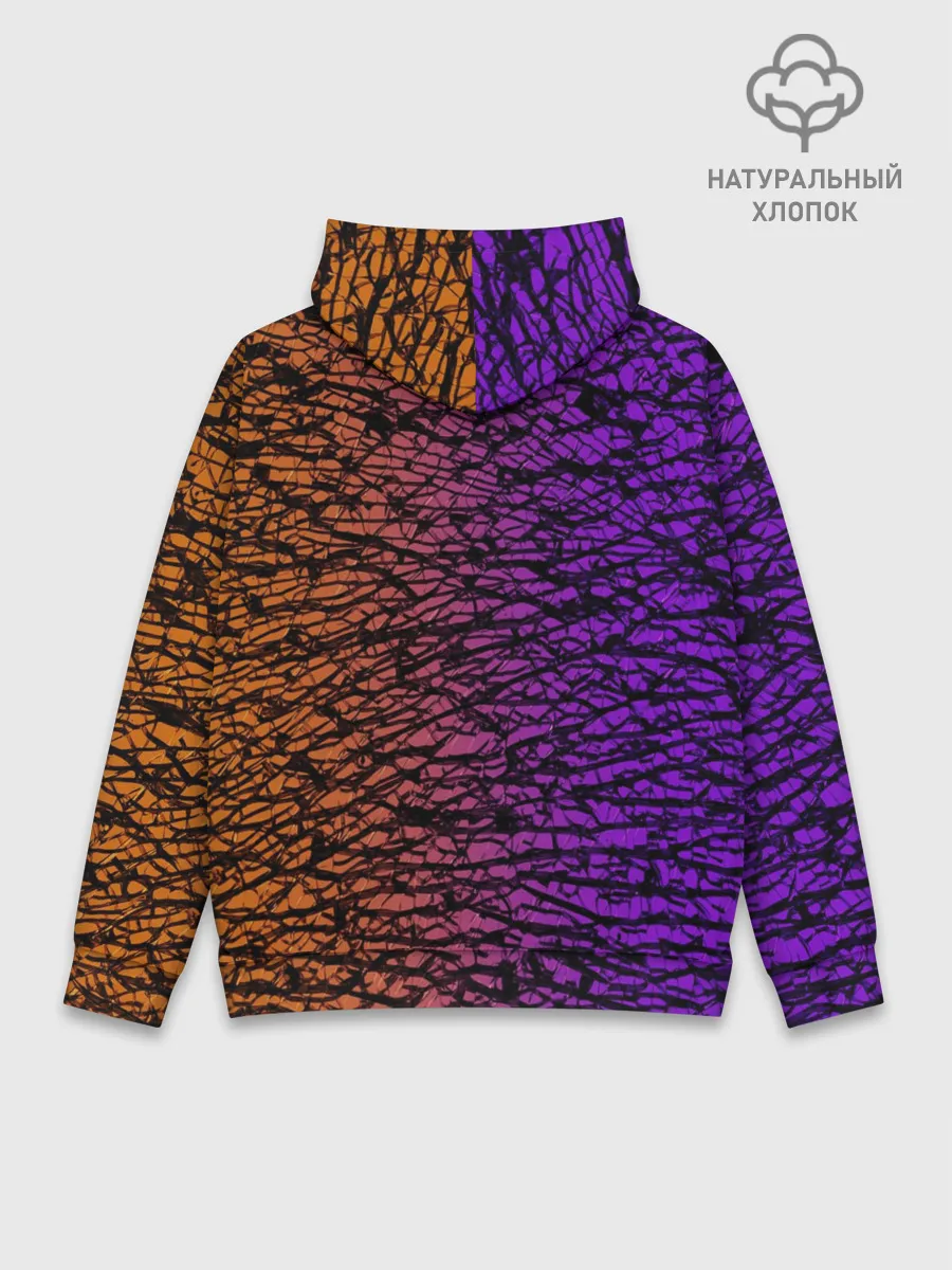 Худи мужской база хлопок / Градиентный разлом 3D | 3Д