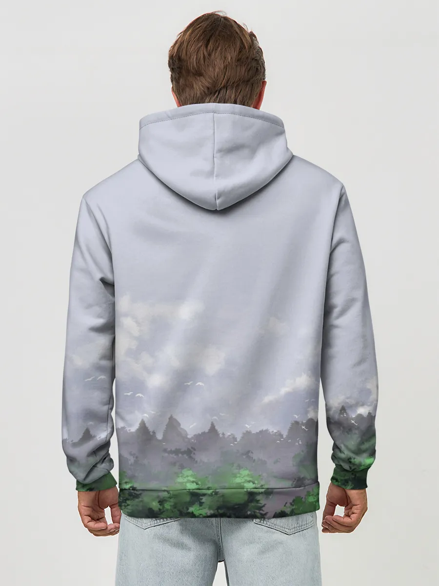 Худи мужской база хлопок / СИРЕНОГОЛОВЫЙ / ЛЕС