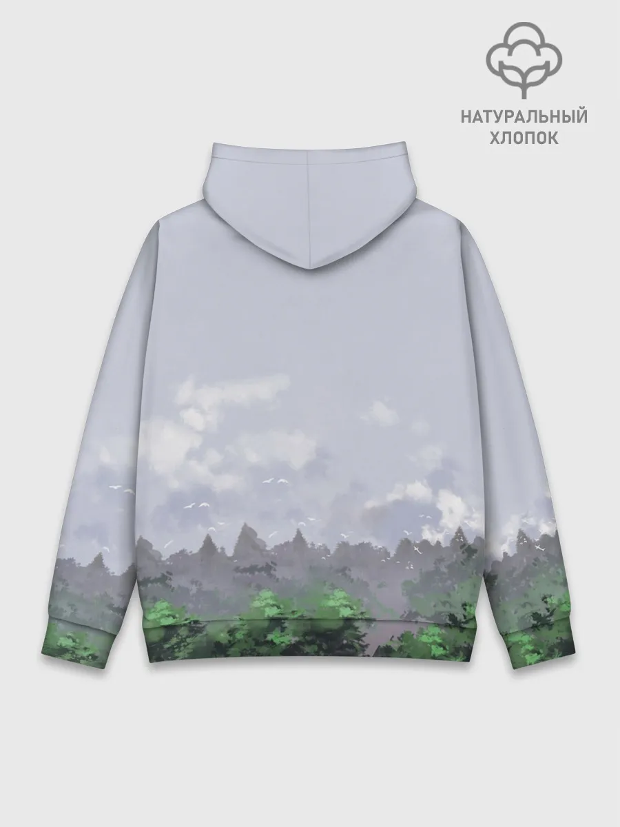 Худи мужской база хлопок / СИРЕНОГОЛОВЫЙ / ЛЕС
