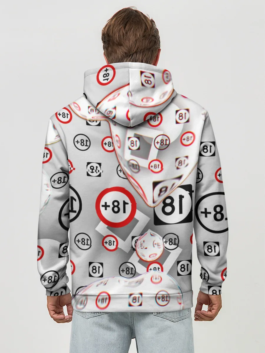 Худи мужской база хлопок / восемнадцать плюс