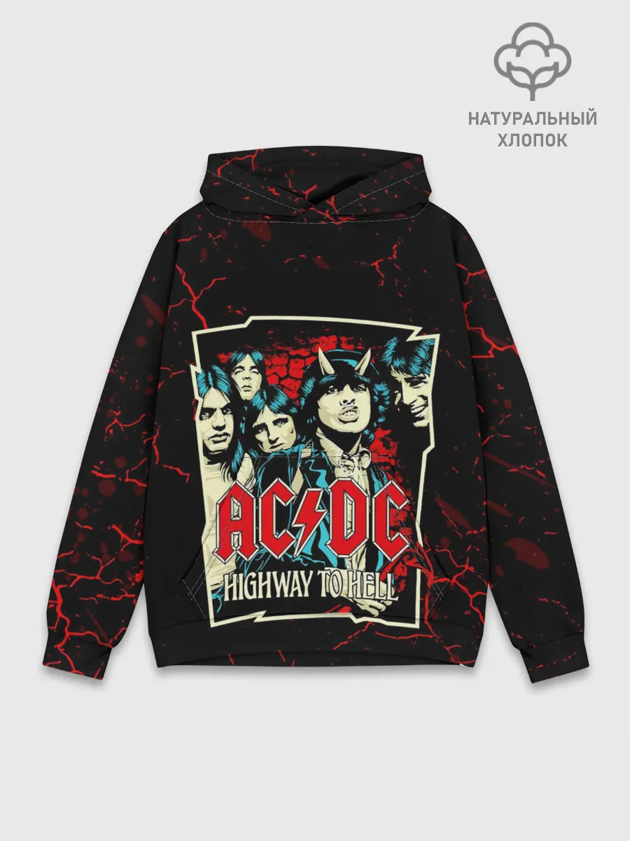 Худи мужской база хлопок / AC DC HIGHWAY TO HELL