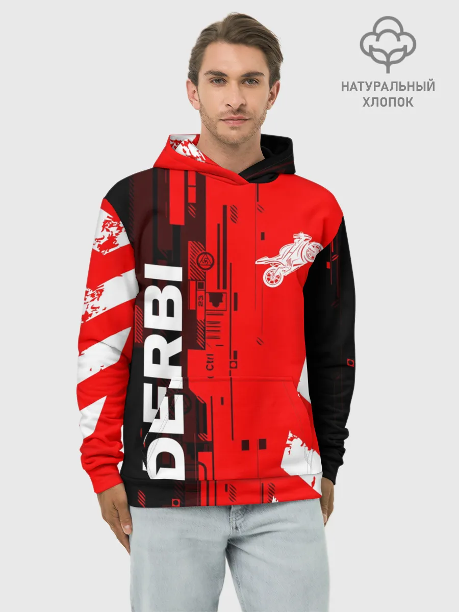 Худи мужской база хлопок / DERBI / ДЕРБИ / ТЕХНО
