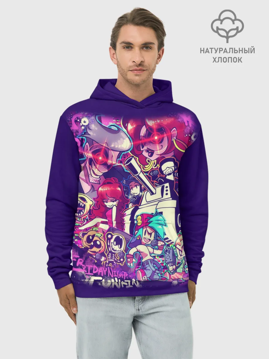 Худи мужской база хлопок / ПЕРСОНАЖИ FNF
