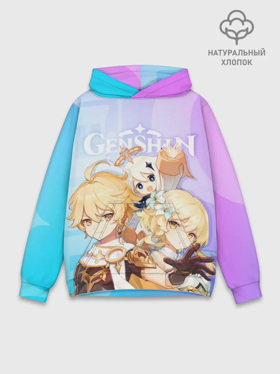 Худи мужской база хлопок / Genshin Impact