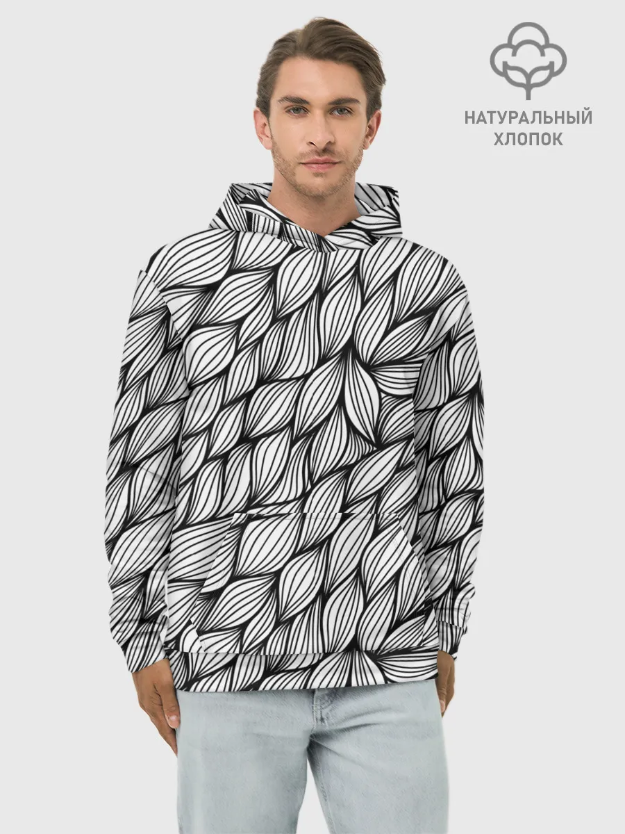 Худи мужской база хлопок / Лепестки
