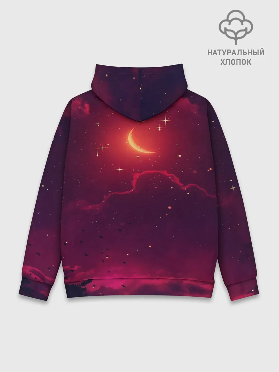 Худи мужской база хлопок / СКАЗОЧНАЯ НОЧЬ 2 КРАСНЫЙ