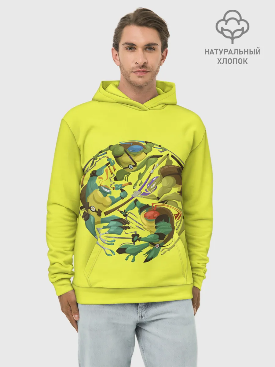 Худи мужской база хлопок / Черепашья банда