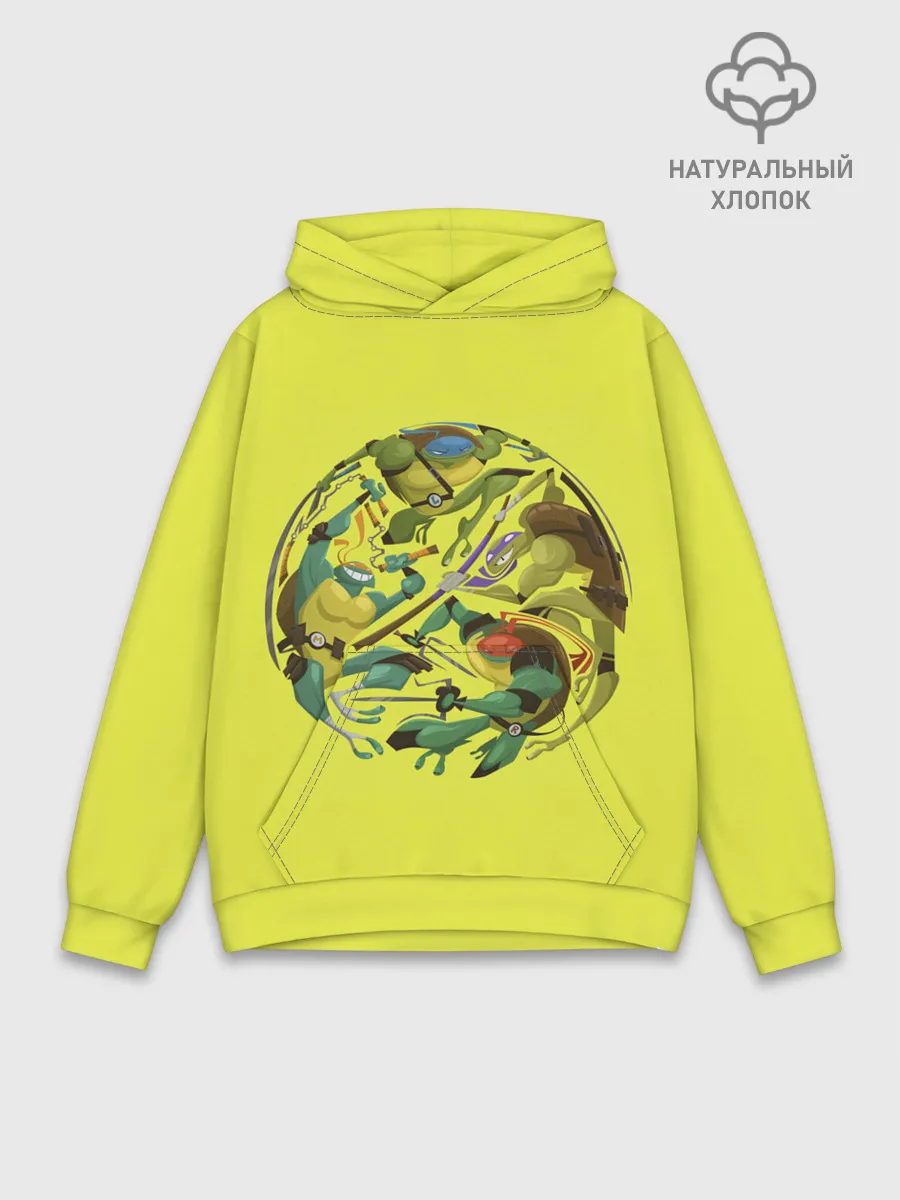 Худи мужской база хлопок / Черепашья банда