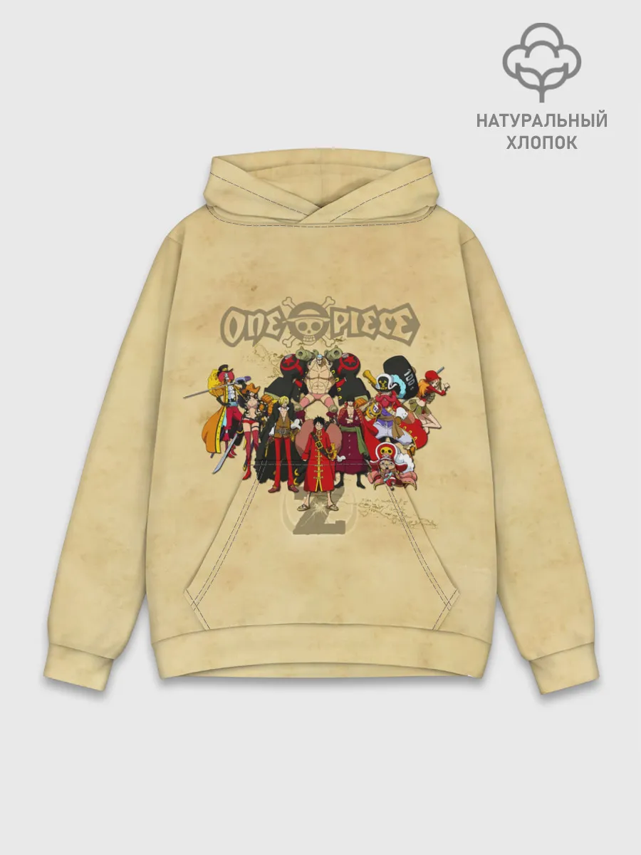 Худи мужской база хлопок / One Piece. Большой куш