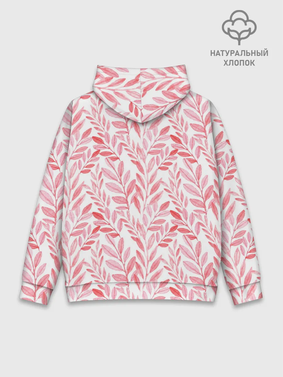 Худи мужской база хлопок / Пастельные растения