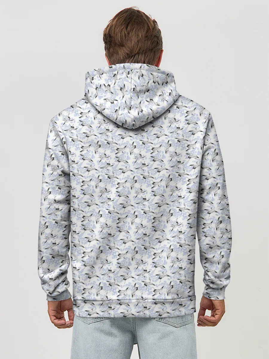 Худи мужской база хлопок / Журавли