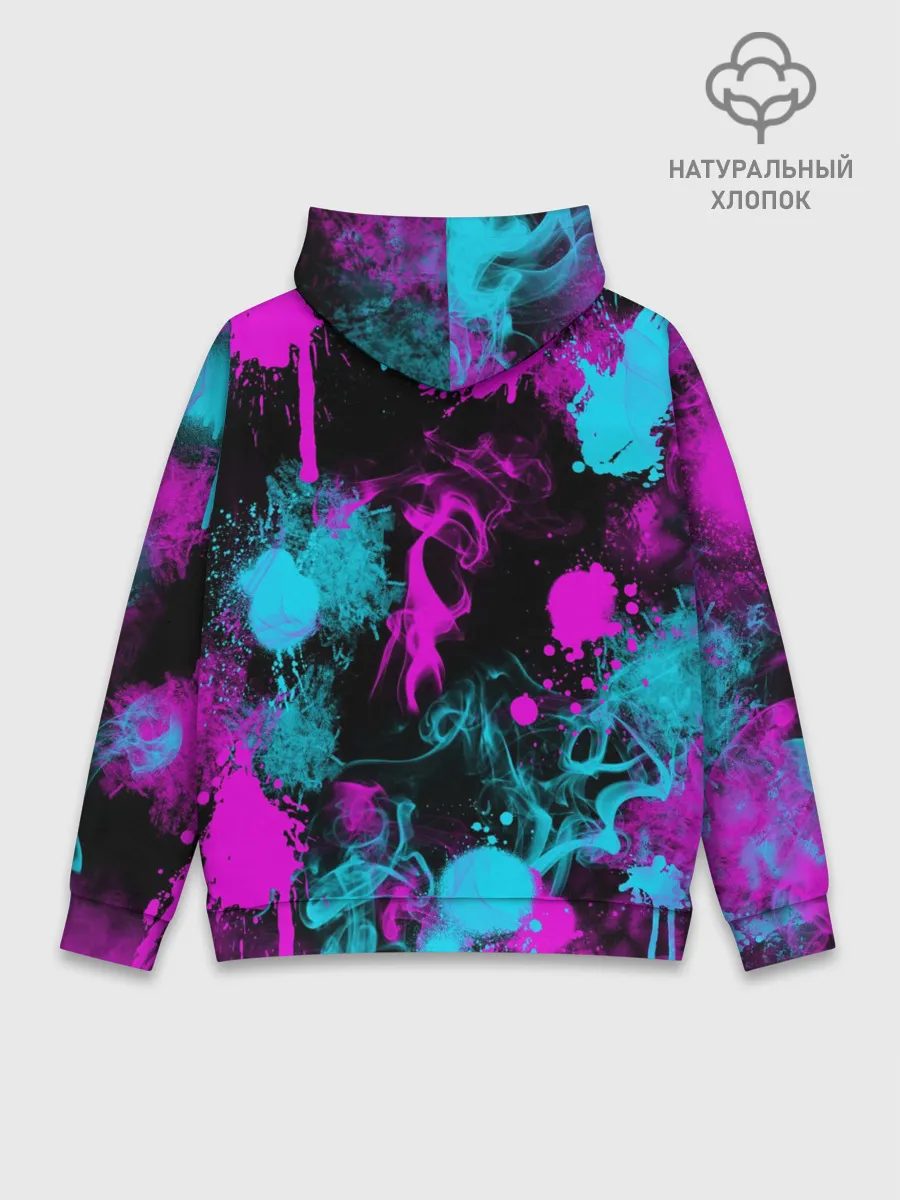 Худи мужской база хлопок / FREE FIRE NEON