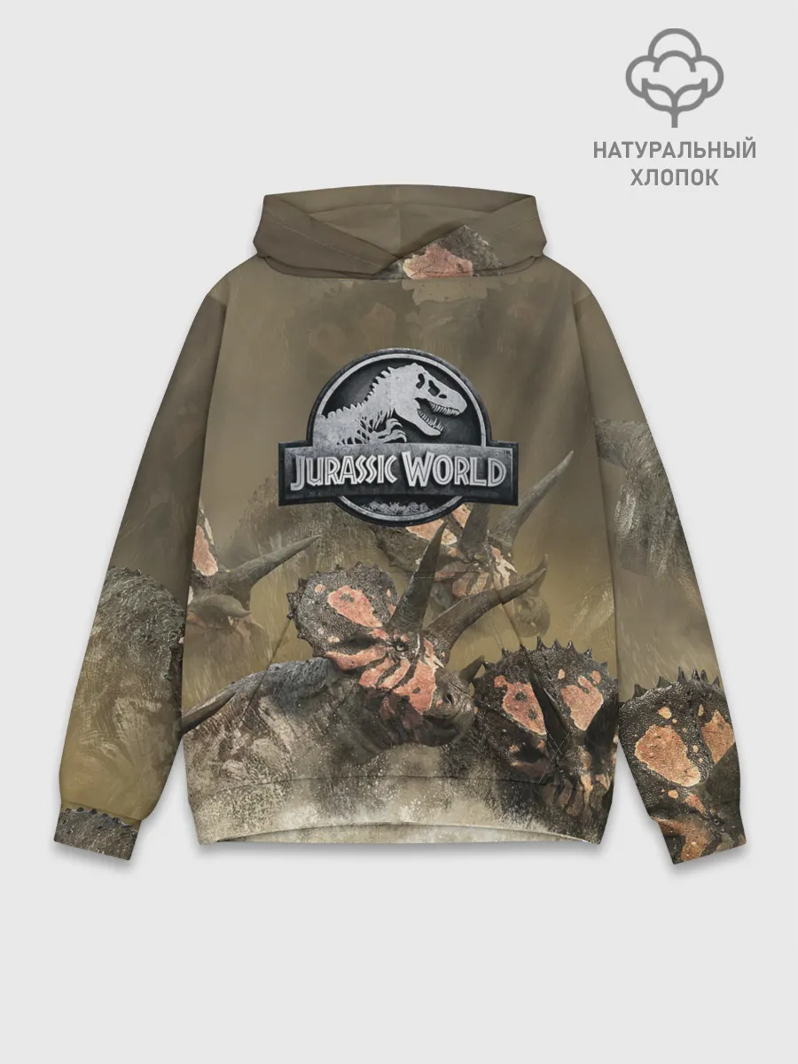 Худи мужской база хлопок / Jurassic World | Мир Юрского Периода