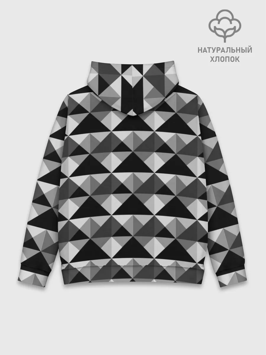 Худи мужской база хлопок / Современный геометрический