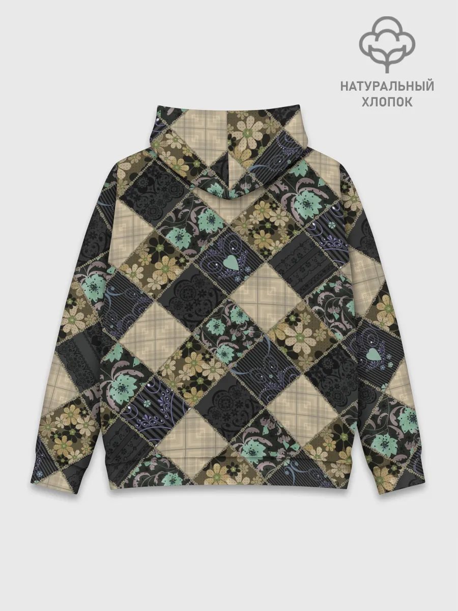 Худи мужской база хлопок / Лоскутное шитье