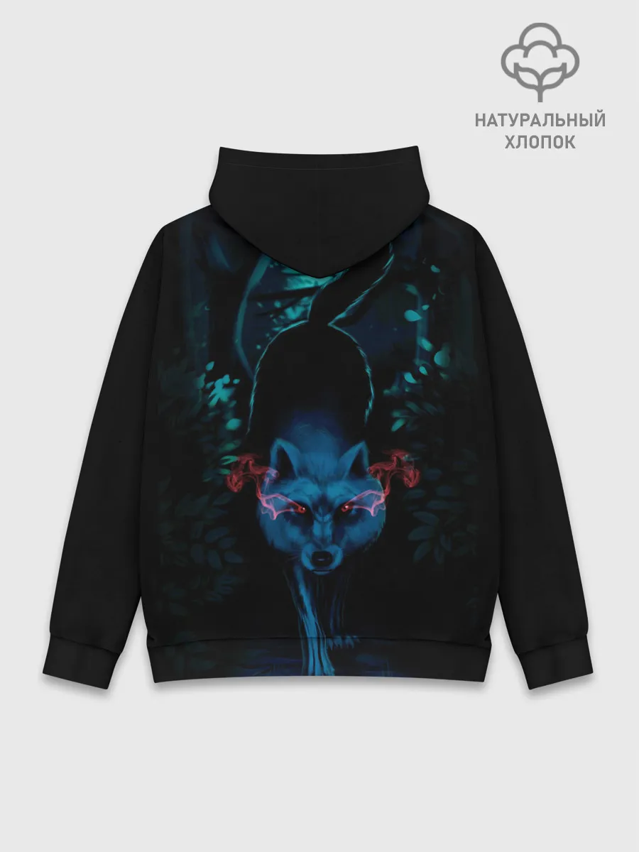 Худи мужской база хлопок / Крадущийся волк