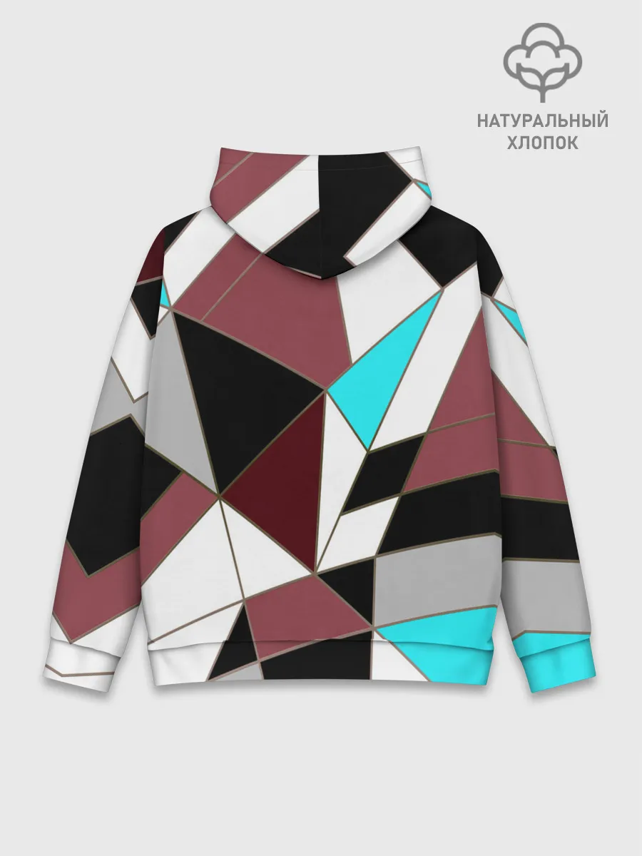 Худи мужской база хлопок / Геометрический узор