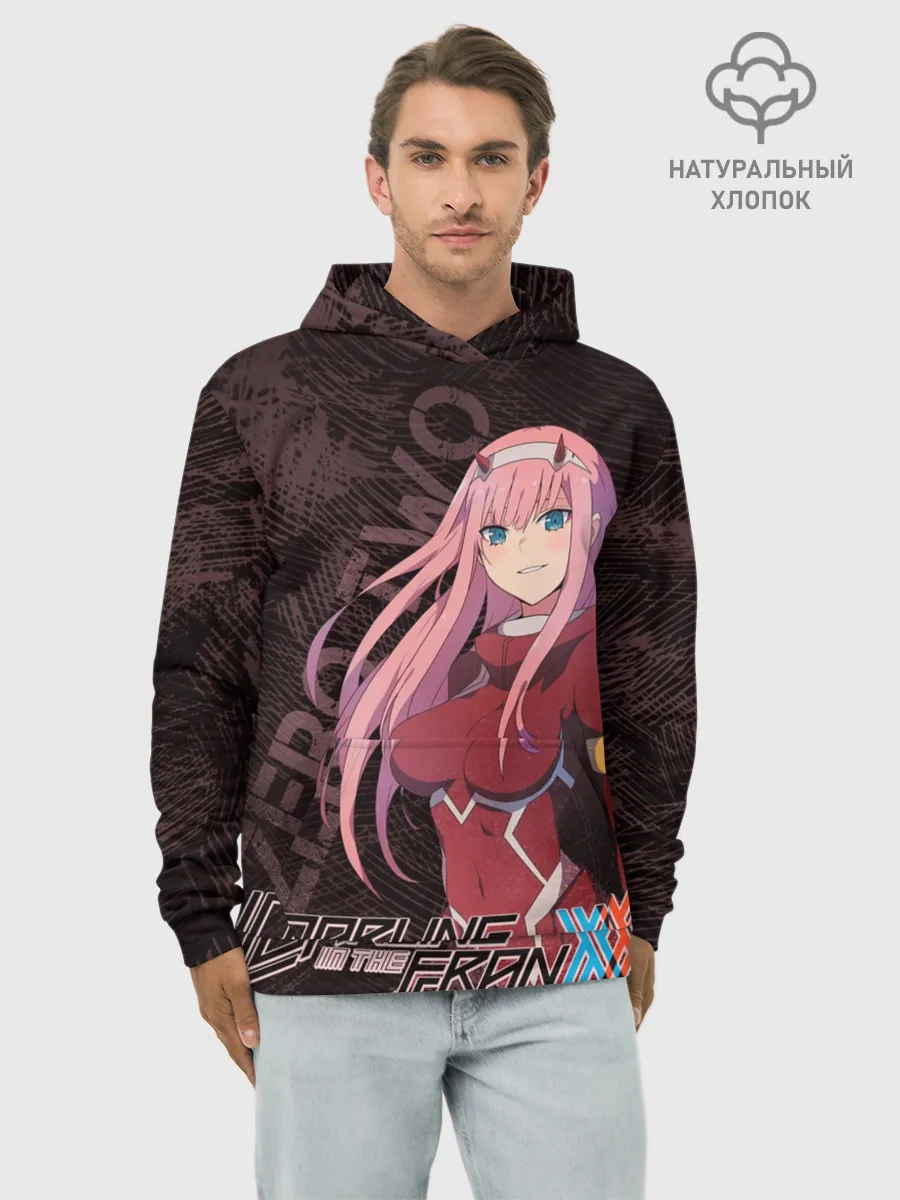 Худи мужской база хлопок / Zero Two Любимый во Франксе