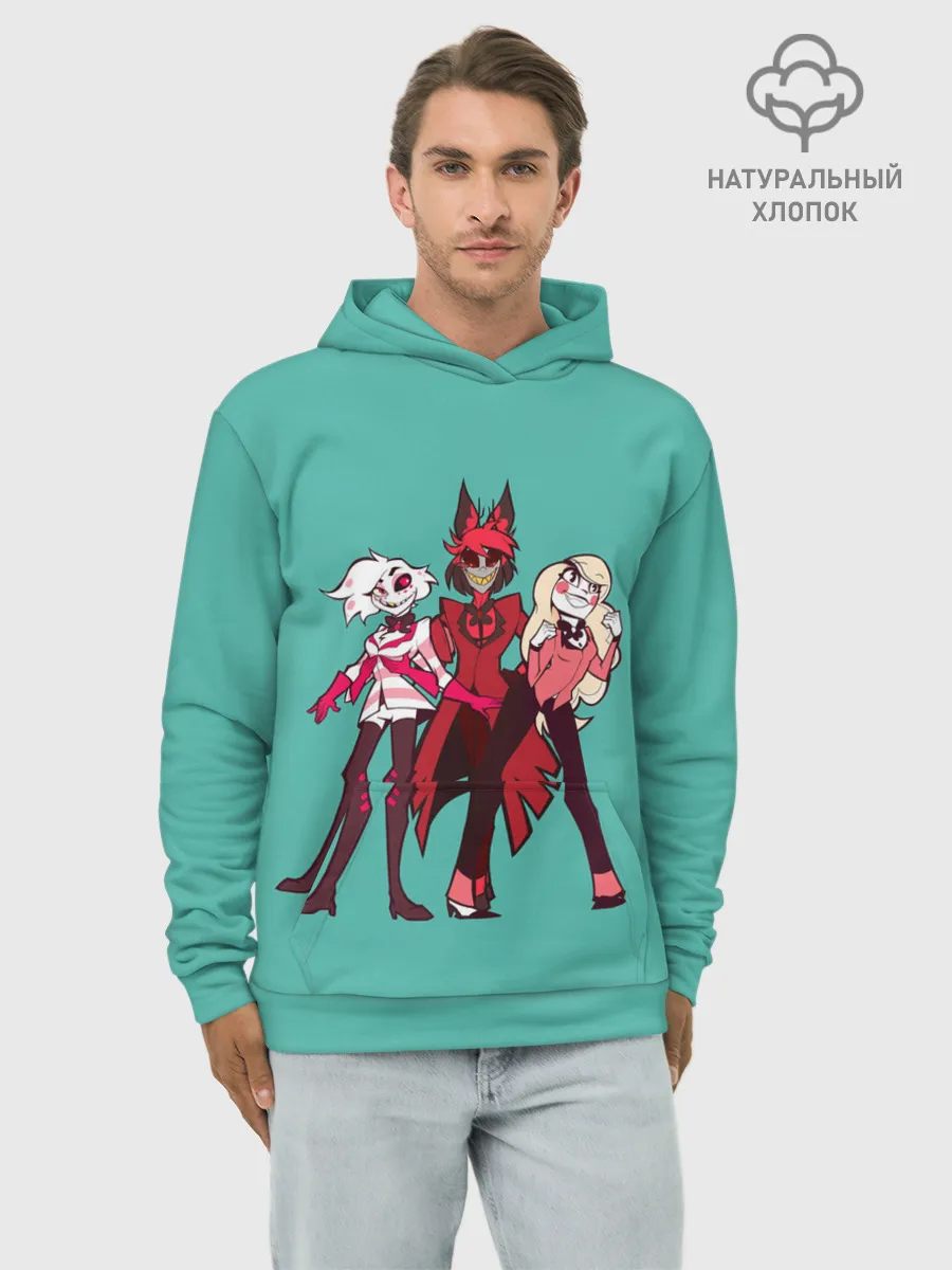 Худи мужской база хлопок / Команда Хазбин
