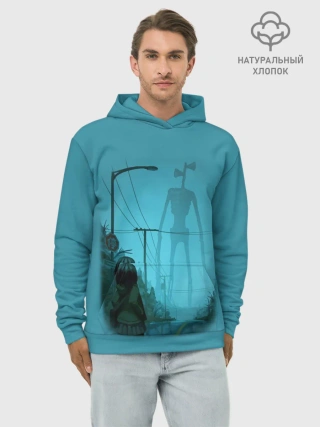 Худи мужской база хлопок / СИРЕНОГОЛОВЫЙ И ДЕВОЧКА