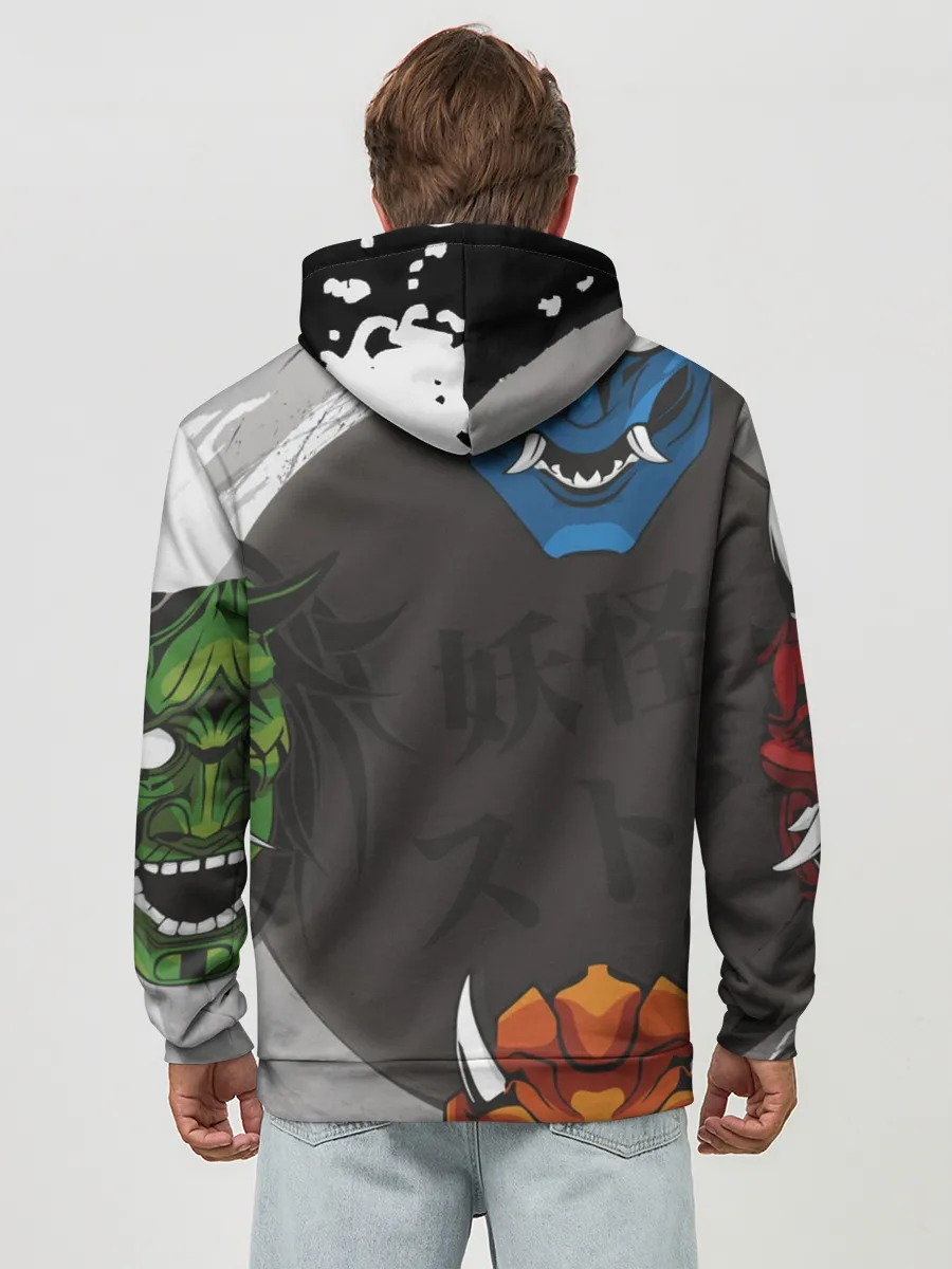 Худи мужской база хлопок / Маски Они