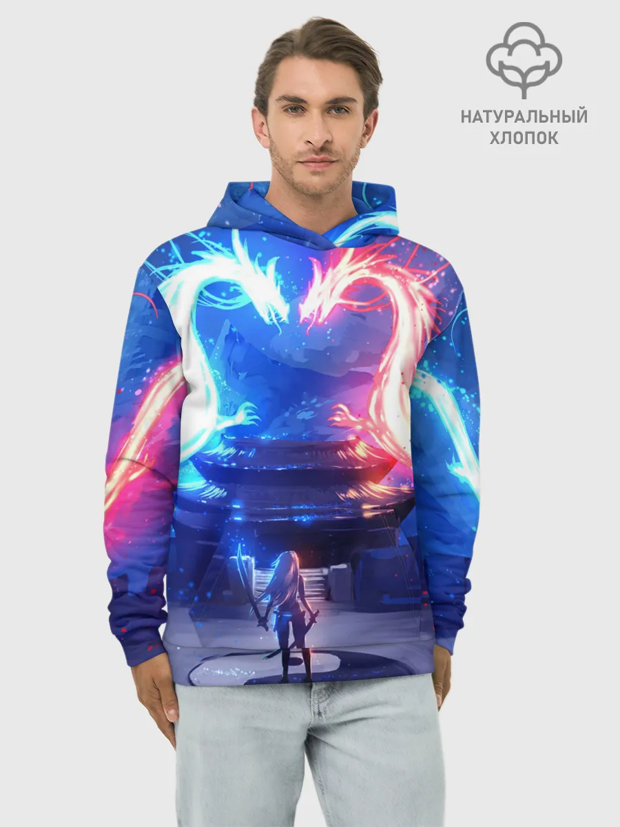 Худи мужской база хлопок / БИТВА ДРАКОНОВ