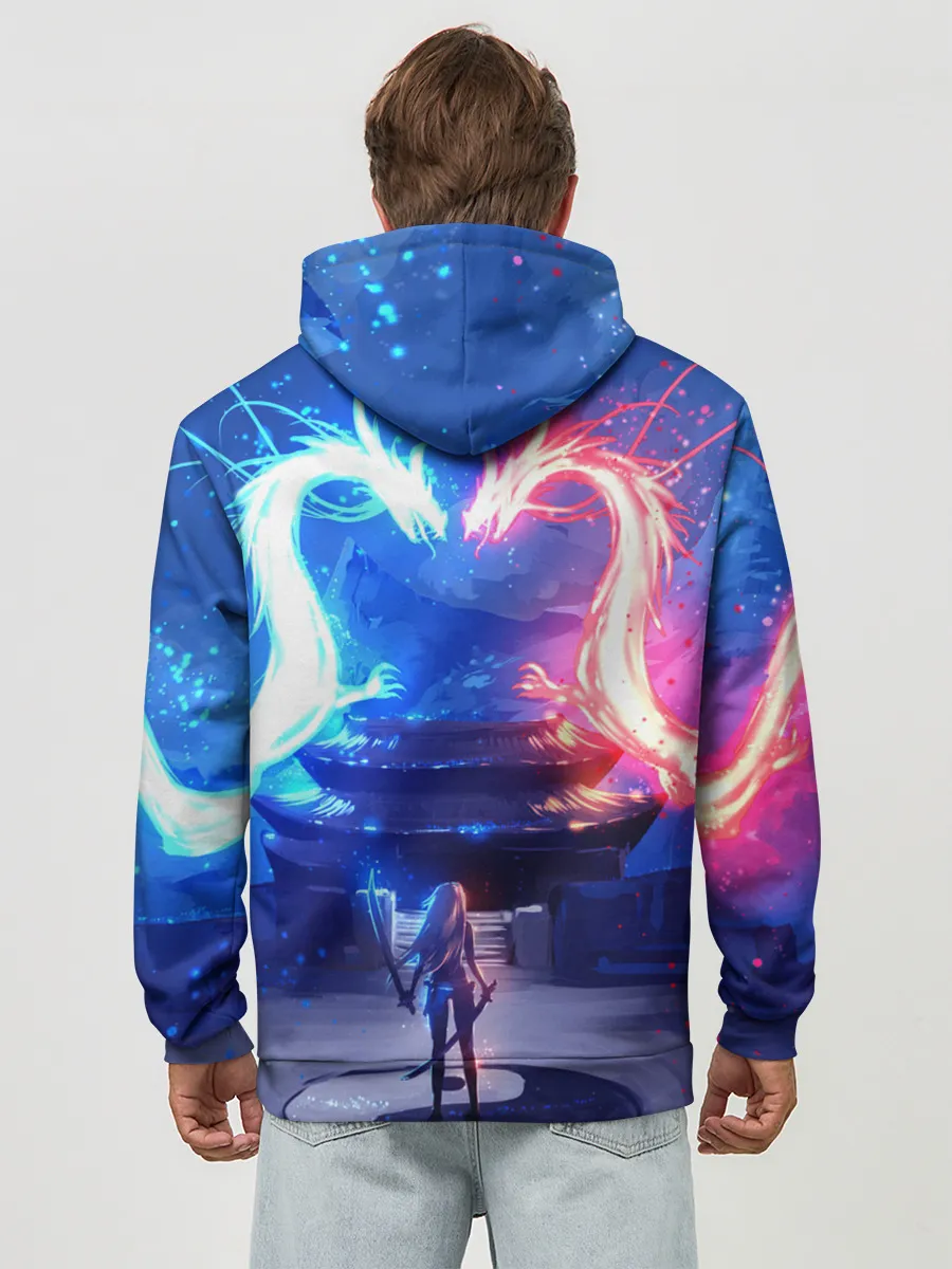 Худи мужской база хлопок / БИТВА ДРАКОНОВ