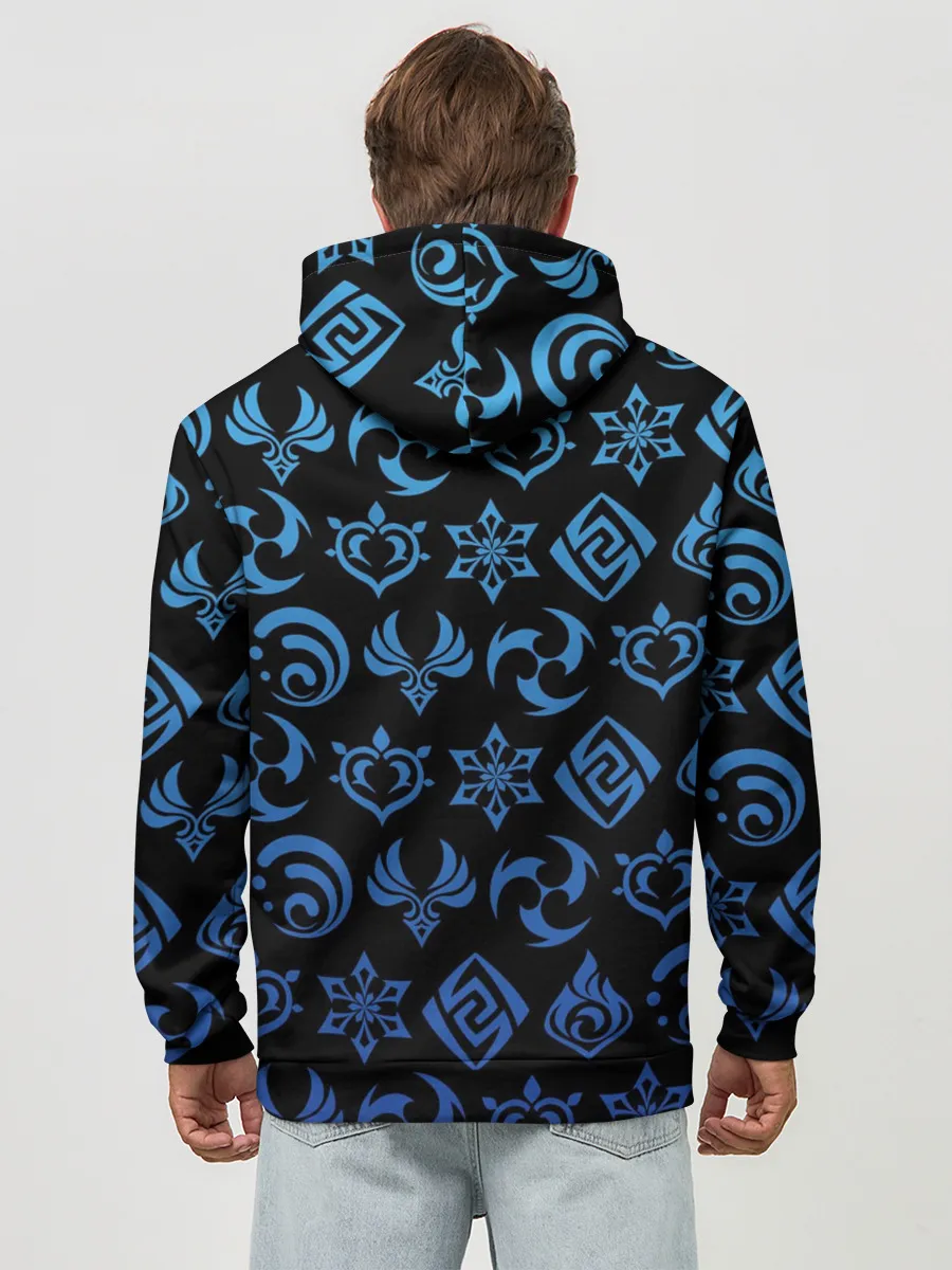 Худи мужской база хлопок / ЗНАКИ | ГЕНШИН ИМПАКТ