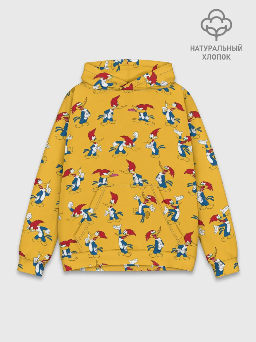 Худи мужской база хлопок / Такой разный Дятел Вуди