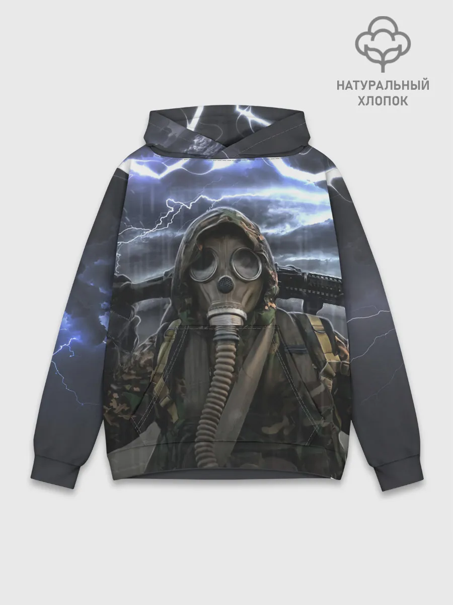 Худи мужской база хлопок / S.T.A.L.K.E.R | С.Т.А.Л.К.Е.Р