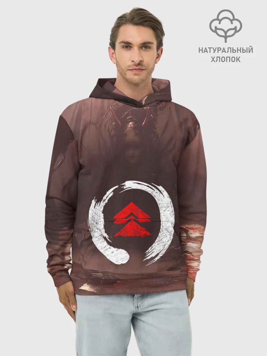 Худи мужской база хлопок / Demon Tsushima | Демон