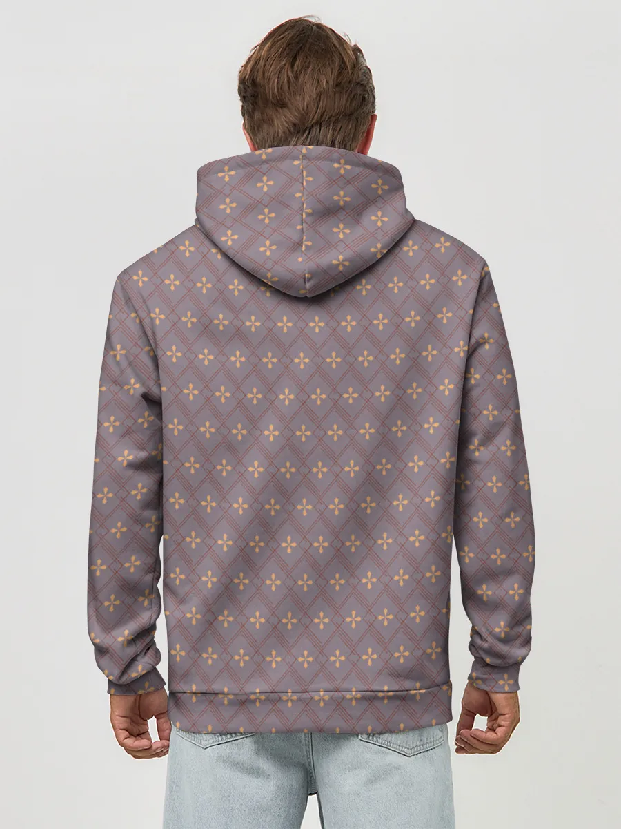 Худи мужской база хлопок / Тонкие ромбы