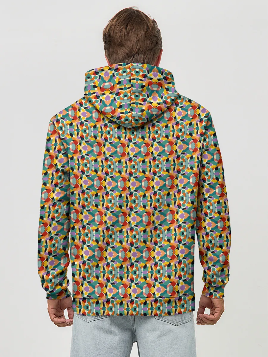 Худи мужской база хлопок / Цветные фигуры