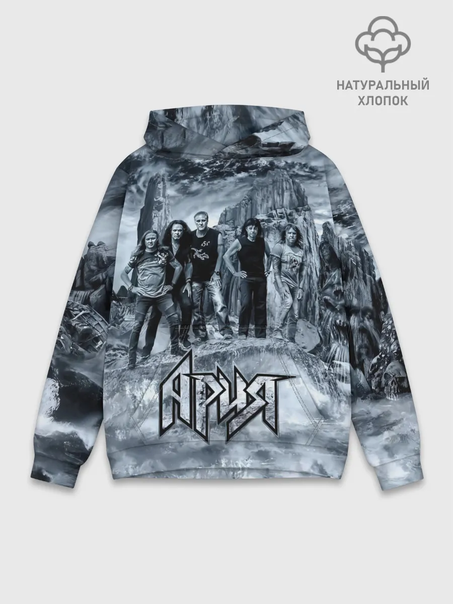 Худи мужской база хлопок / Группа Ария