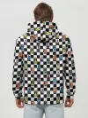 Худи мужской база хлопок / Яркая шахматная доска
