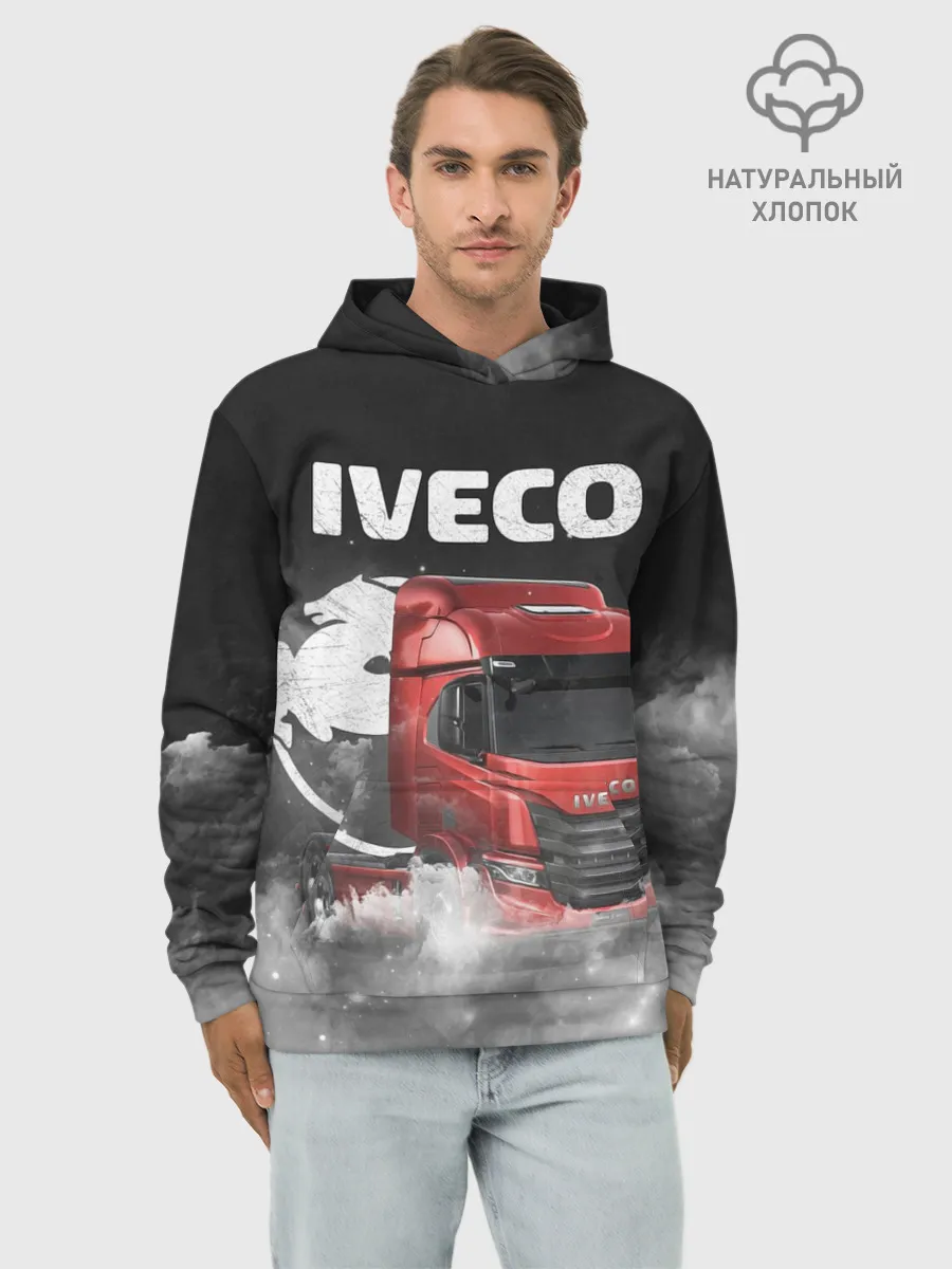 Худи мужской база хлопок / Iveco truck