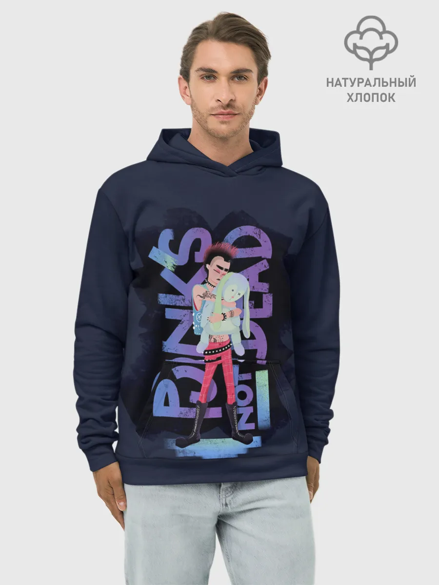 Худи мужской база хлопок / Punk whith toy