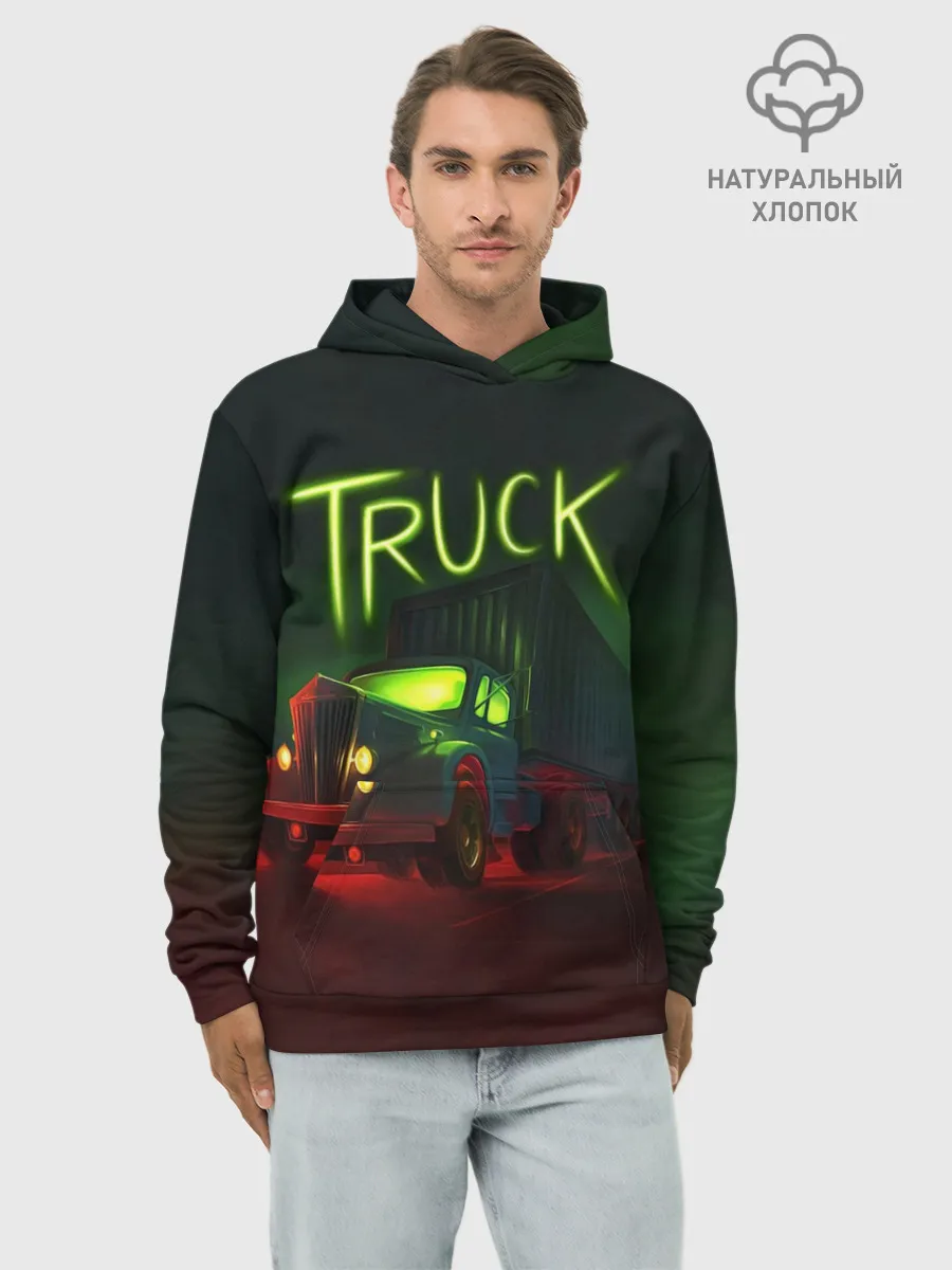 Худи мужской база хлопок / Truck neon