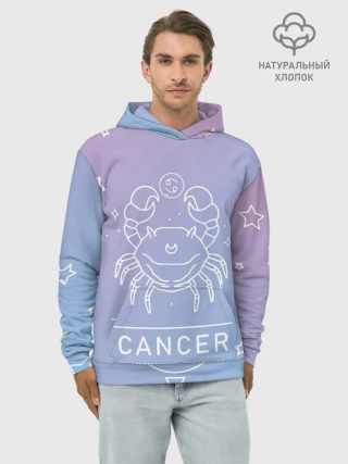 Худи мужской база хлопок / Знак Рак
