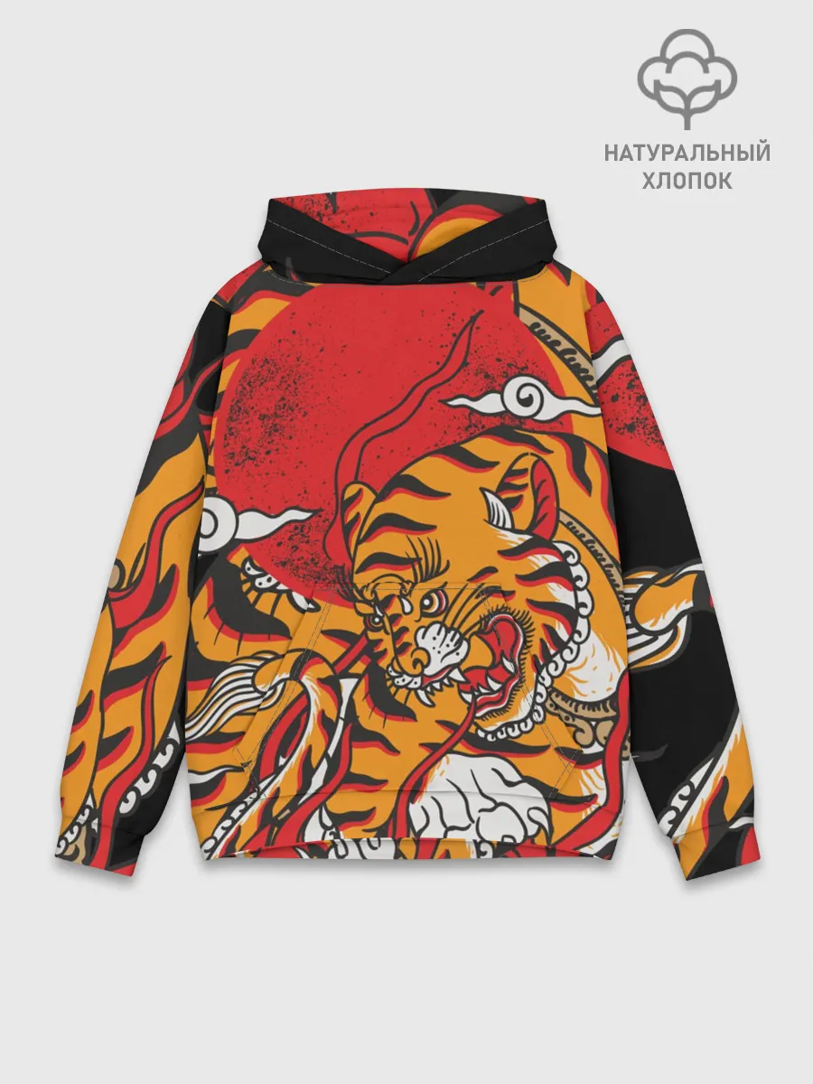 Худи мужской база хлопок / Год тигра