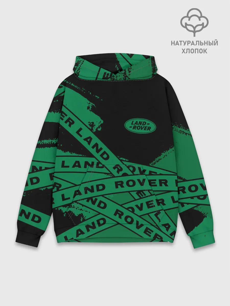 Худи мужской база хлопок / Land Rover - Strokes