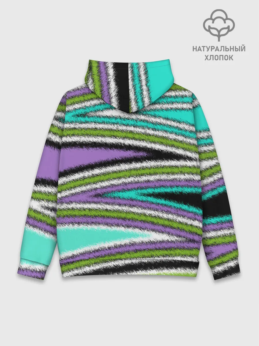 Худи мужской база хлопок / Абстрактный асимметричный