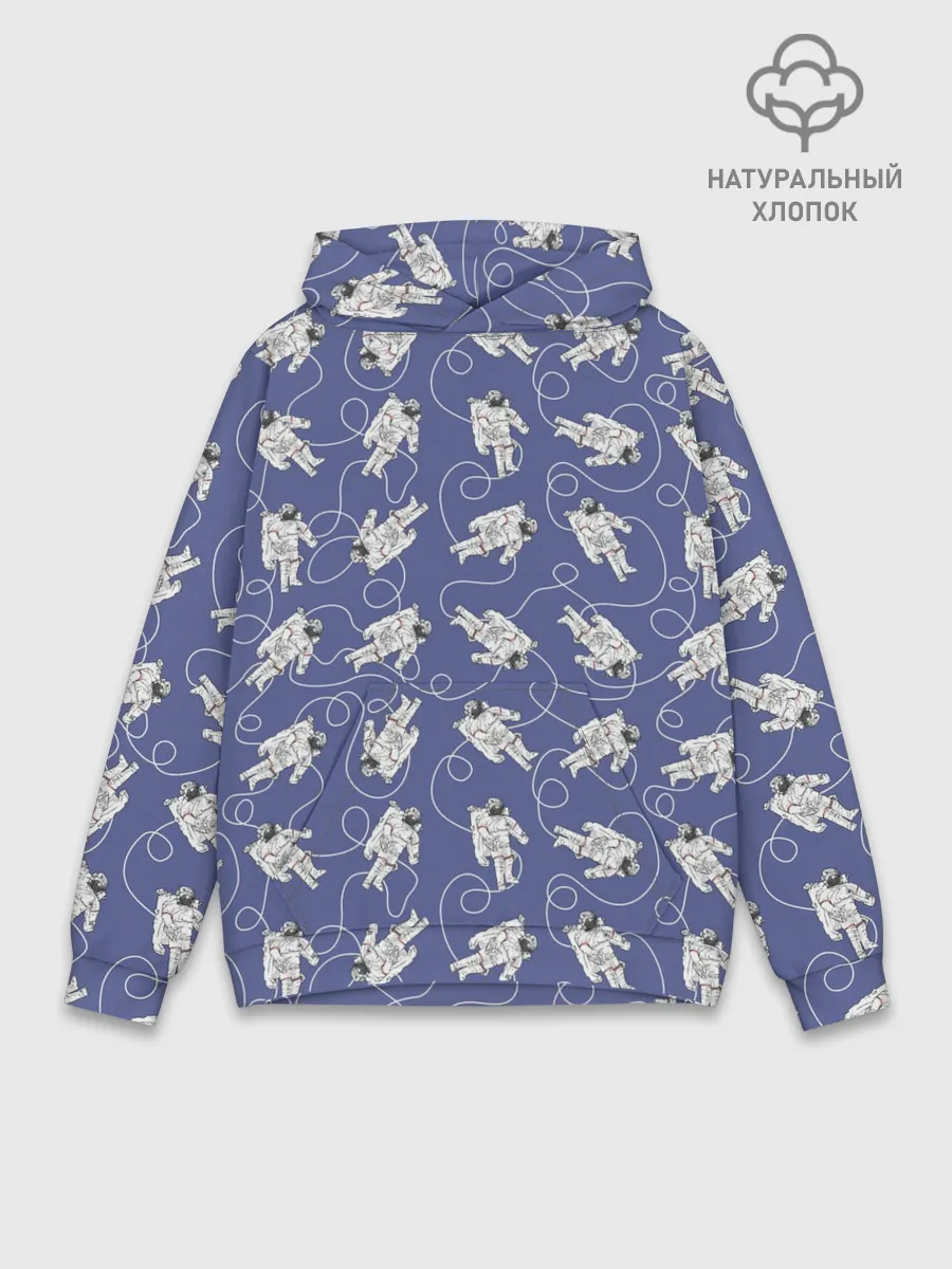 Худи мужской база хлопок / Астронавты в космосе