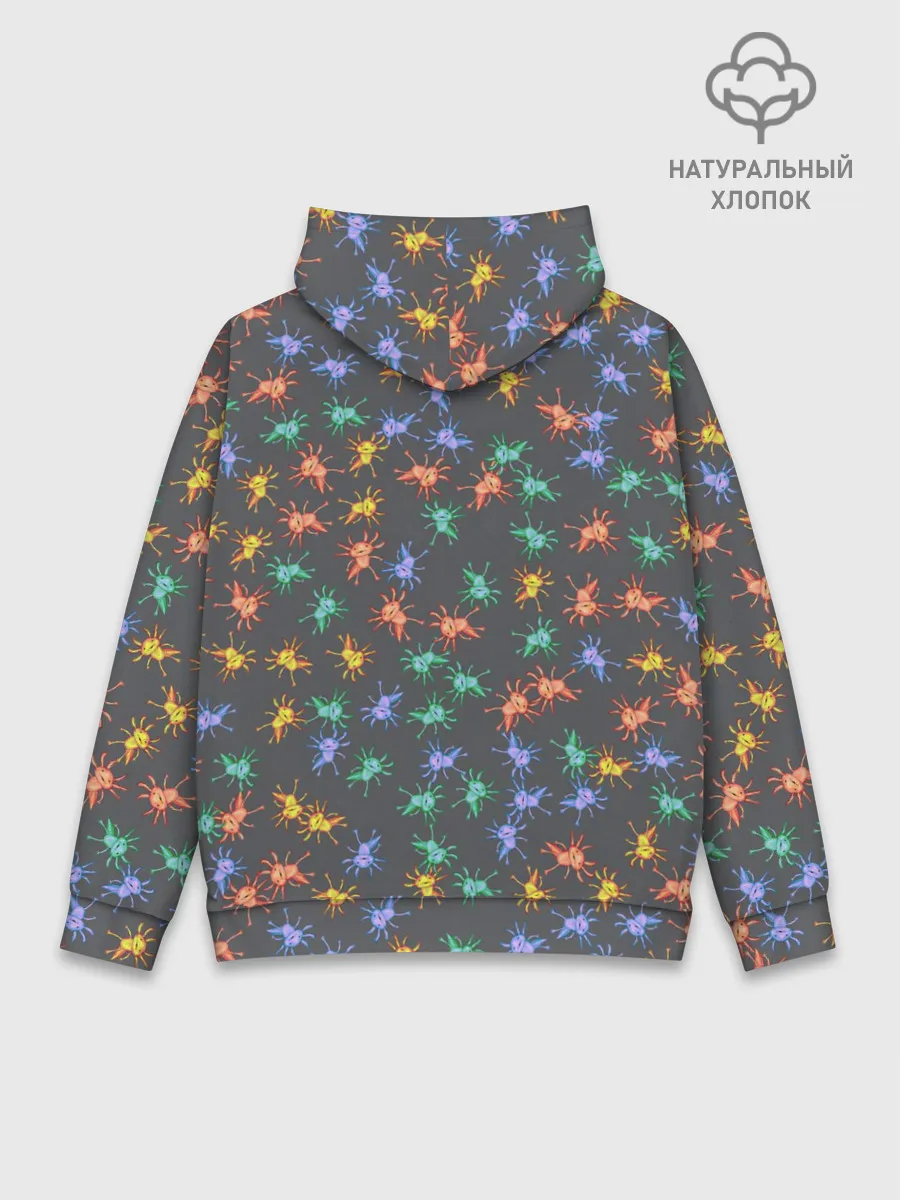 Худи мужской база хлопок / Аксолотль паттерн