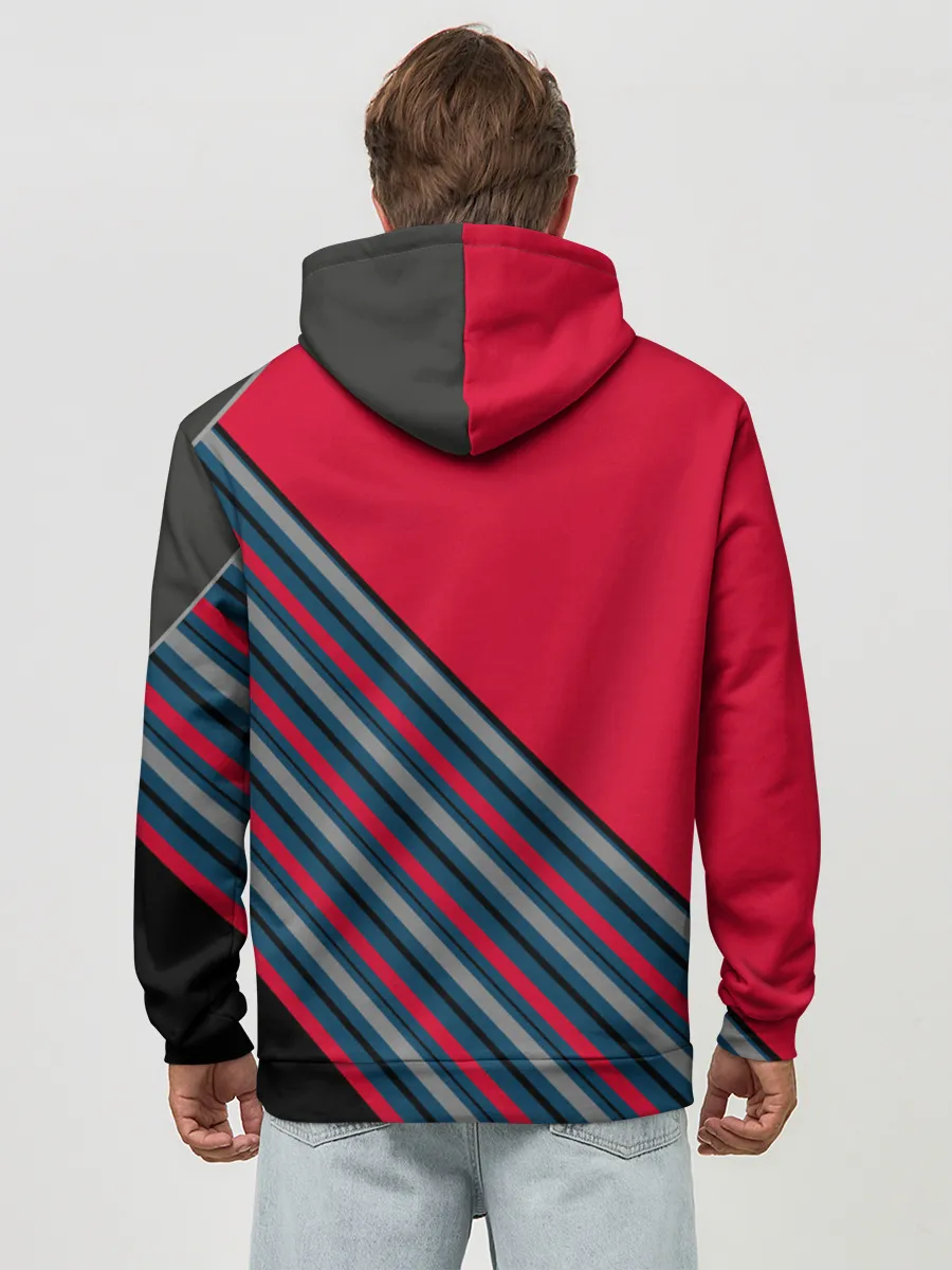 Худи мужской база хлопок / Абстрактный асимметричный