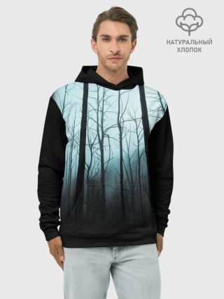 Худи мужской база хлопок / ЖУТКИЙ ЛЕС